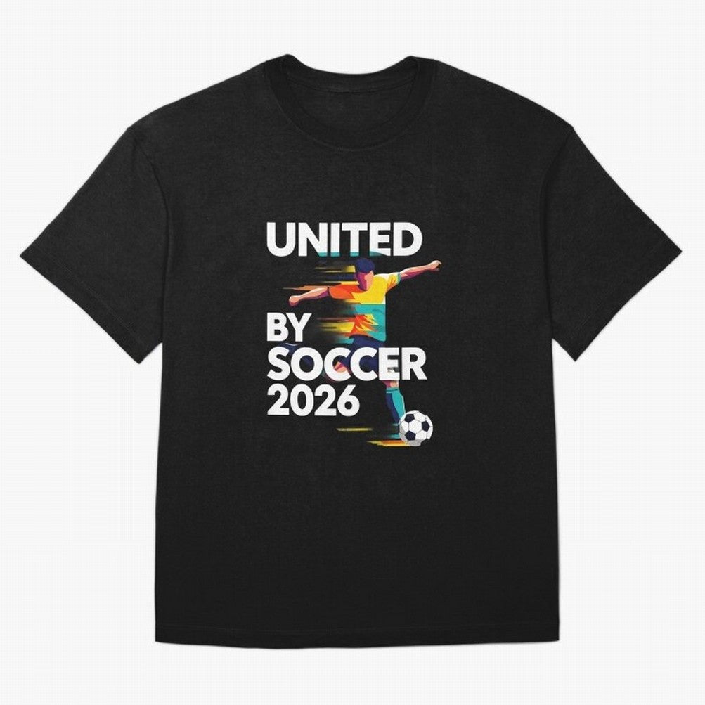 United by Soccer 2026 Football Fan Hoodie International Cup Style Graphic Classic T-Shirt Carry the Colors and Pride of Global Football Passion for FIFA World Cup 2026 Group Stage, Centered on Haaland and Mbappe, England, France and Netherlands,