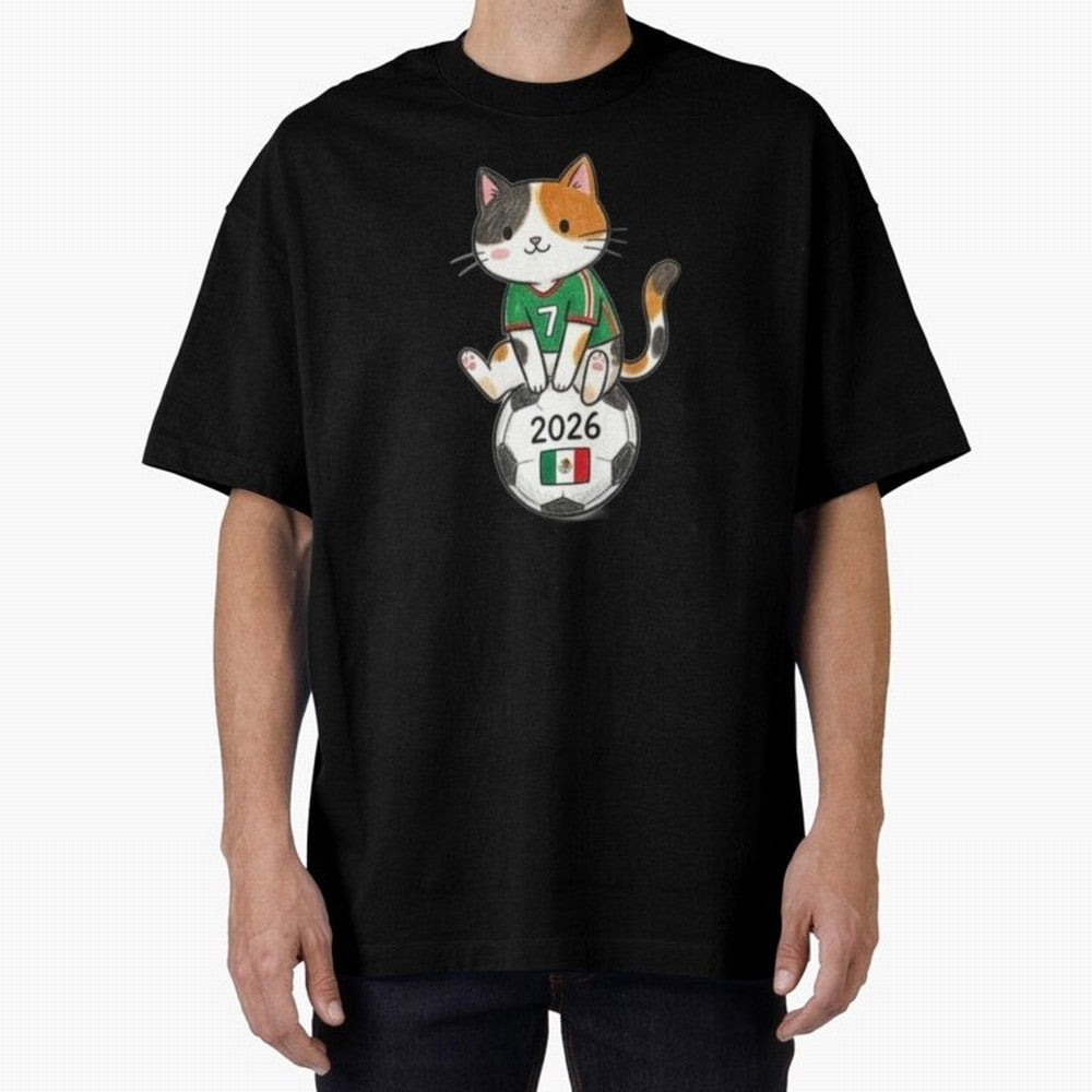Mexico Soccer Cat #7 - 2026 World Cup Spirit Classic T-Shirt Celebrate Golden Goal Energy in Global Football Passion for FIFA World Cup 2026, Highlighting Mbappe, Spain and Netherlands, Retro Football Energy, Iconic Rivalries, Trophy Chase Drama