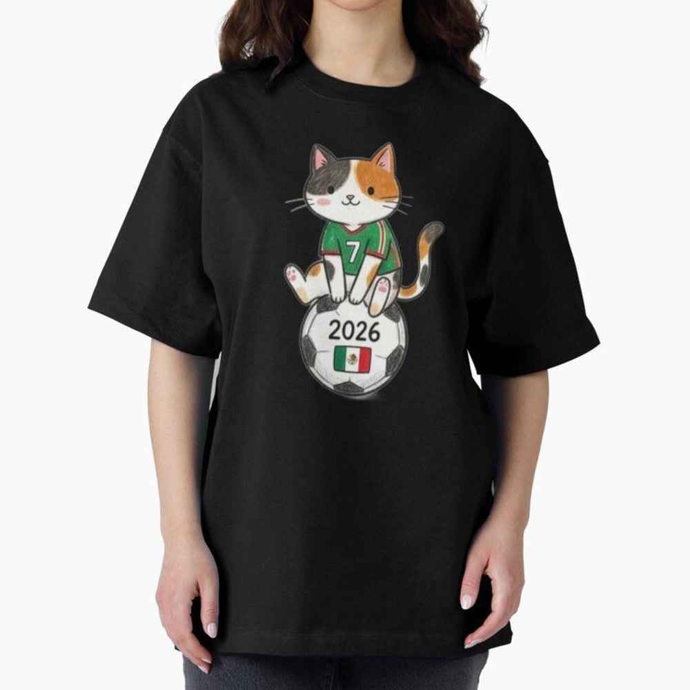 Mexico Soccer Cat #7 - 2026 World Cup Spirit Classic T-Shirt Celebrate Golden Goal Energy in Global Football Passion for FIFA World Cup 2026, Highlighting Mbappe, Spain and Netherlands, Retro Football Energy, Iconic Rivalries, Trophy Chase Drama