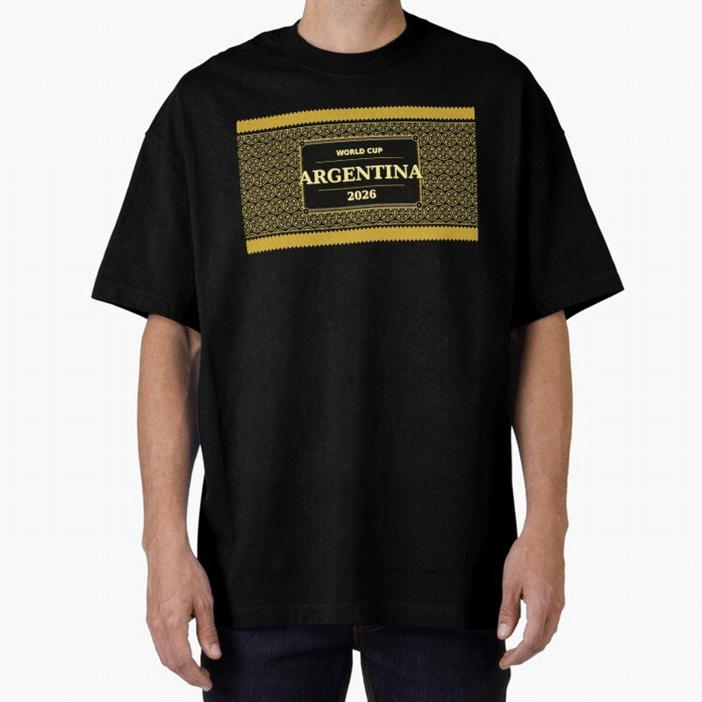 Argentina Football Fan 2026 Black Gold Luxury ¡ª Defending Champions Classic T-Shirt Bring a Vintage Feel to FIFA World Cup 2026 USA Canada Mexico for Fans of CR7 and Messi and Argentina, Bringing Goal Celebration Energy, Supporter Heritage,