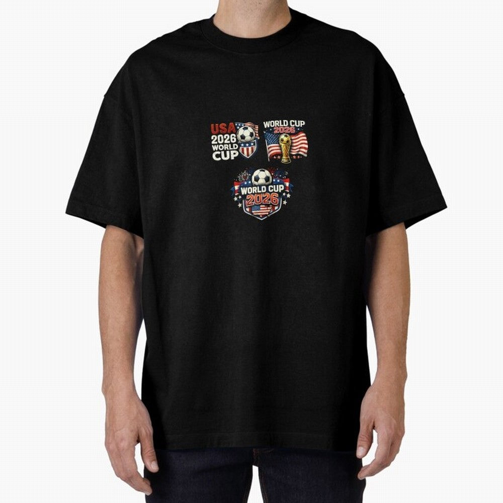 World Cup 2026 USA T-Shirt ¨C Soccer Football Fan Design | America Host Edition Classic T-Shirt Celebrate the Biggest Stage of Global Football Passion for FIFA World Cup 2026 USA Canada Mexico, Filled with Neymar, England, France and Netherlands,
