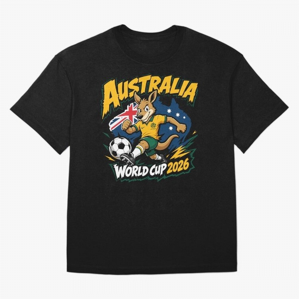 Australia World Cup 2026 Soccer Kangaroo Fan Design Classic T-Shirt Show Passion for the Stars of Global Football Passion for FIFA World Cup 2026, Built around CR7 and Messi, France, Football Passion, Legendary Performances, Festival Vibes and
