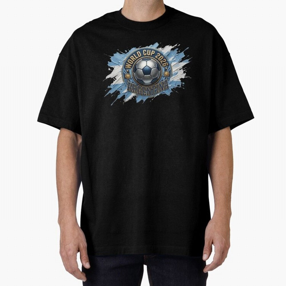 World Cup 2026 Argentina Soccer Ball Paint Splash Classic T-Shirt Celebrate the Next Chapter of Match Day Hype around FIFA World Cup 2026, Messi and Cristiano Ronaldo, France, Football History, Final Match Energy, Crowd Noise and Once in a Lifetime