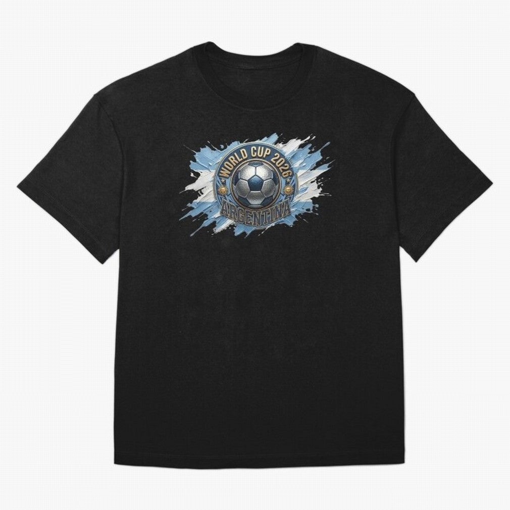World Cup 2026 Argentina Soccer Ball Paint Splash Classic T-Shirt Celebrate the Next Chapter of Match Day Hype around FIFA World Cup 2026, Messi and Cristiano Ronaldo, France, Football History, Final Match Energy, Crowd Noise and Once in a Lifetime