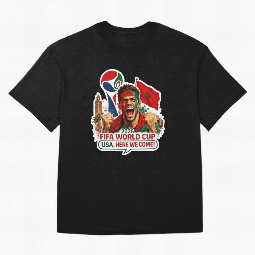 Morocco 2026 World Cup Fan Classic T-Shirt Bring Global Tournament Vibes to FIFA World Cup 2026 USA Canada Mexico Made for Cristiano Ronaldo, Argentina, France and Brazil Energy, Football Festival Excitement, Trophy Ambitions, Country Rivalries and