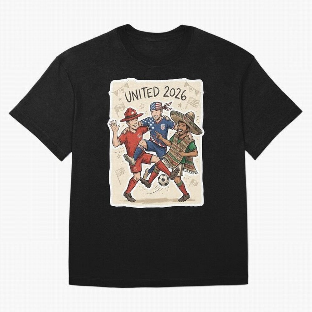 USA Canada Mexico Football Fans Classic T-Shirt Follow the Road to Match Day Hype around FIFA World Cup 2026, Cristiano Ronaldo, Germany, Fan Favorite Moments, National Team Passion, Big Match Drama and Soccer History; Perfect for Fans, Collectors,