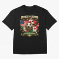 Road to 2026 Soccer Tournament - USA Mexico Canada Flags Classic T-Shirt Fuel Global Football Passion for FIFA World Cup 2026 USA Canada Mexico, Centered on Messi and Cristiano Ronaldo, Portugal, Championship Spirit, Famous Goals, Roaring Crowds