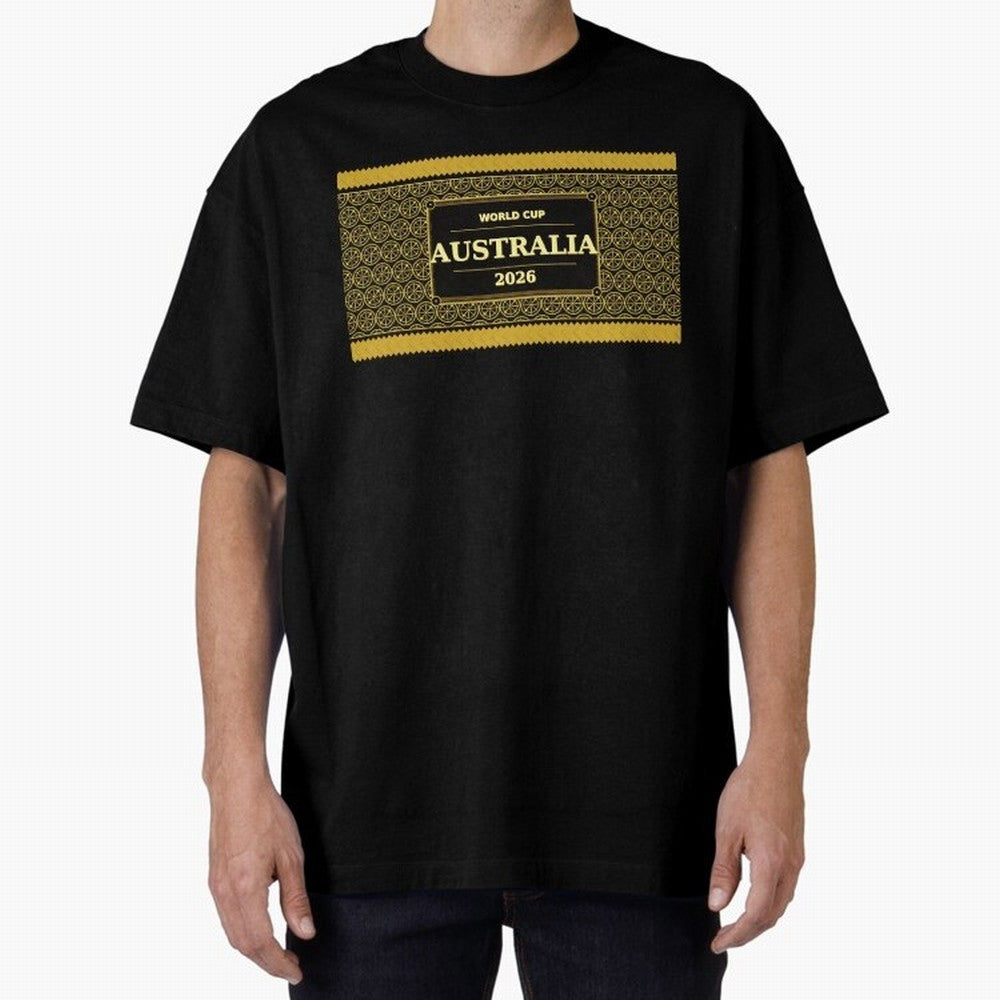 Australia Football Fan 2026 Black Gold Luxury Wrap ¡ª Socceroos Soccer Fan Classic T-Shirt Turn Every Weekend Toward Match Day Hype around FIFA World Cup 2026, Cristiano Ronaldo, Netherlands, Football History, Final Match Energy, Crowd Noise and