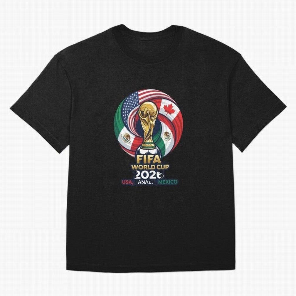 Glossy Host Nations Trophy Shield Classic T-Shirt Show Championship Spirit for FIFA World Cup 2026 for Fans of Mbappe and Neymar and Brazil, Portugal and Argentina, Bringing Classic Soccer Heritage, Championship Pressure, Fan Loyalty and