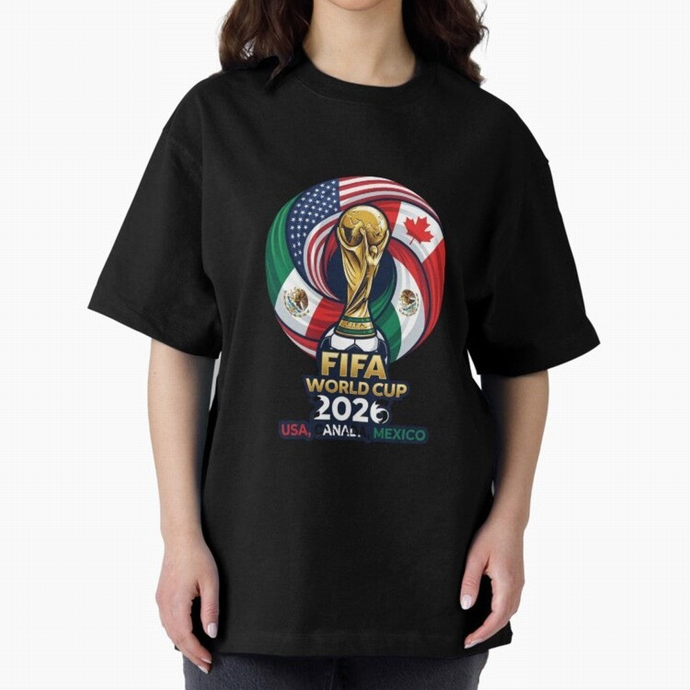 Glossy Host Nations Trophy Shield Classic T-Shirt Show Championship Spirit for FIFA World Cup 2026 for Fans of Mbappe and Neymar and Brazil, Portugal and Argentina, Bringing Classic Soccer Heritage, Championship Pressure, Fan Loyalty and