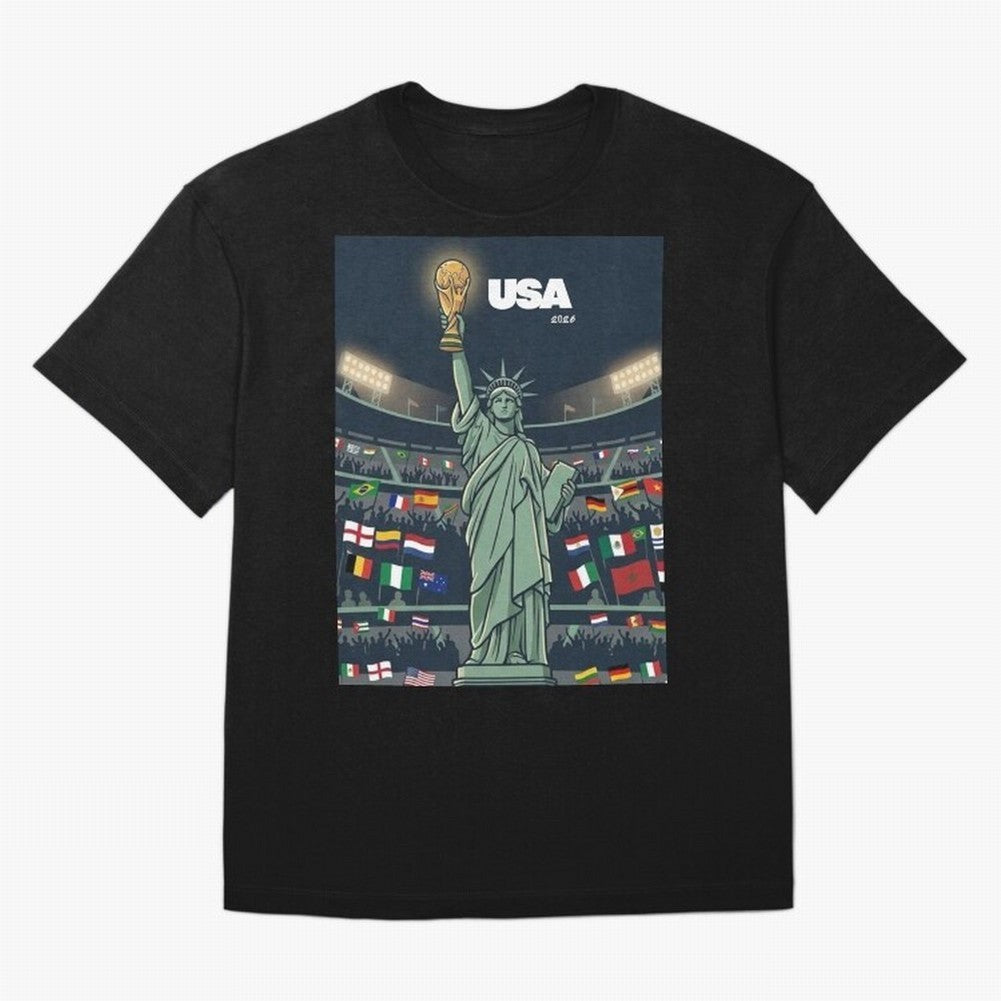 World Cup USA 2026 Classic T-Shirt Cheer through Every Moment of Global Football Passion for FIFA World Cup 2026 USA Canada Mexico, Highlighting Messi, CR7 and Mbappe, Spain and Netherlands, Retro Football Energy, Iconic Rivalries, Trophy Chase