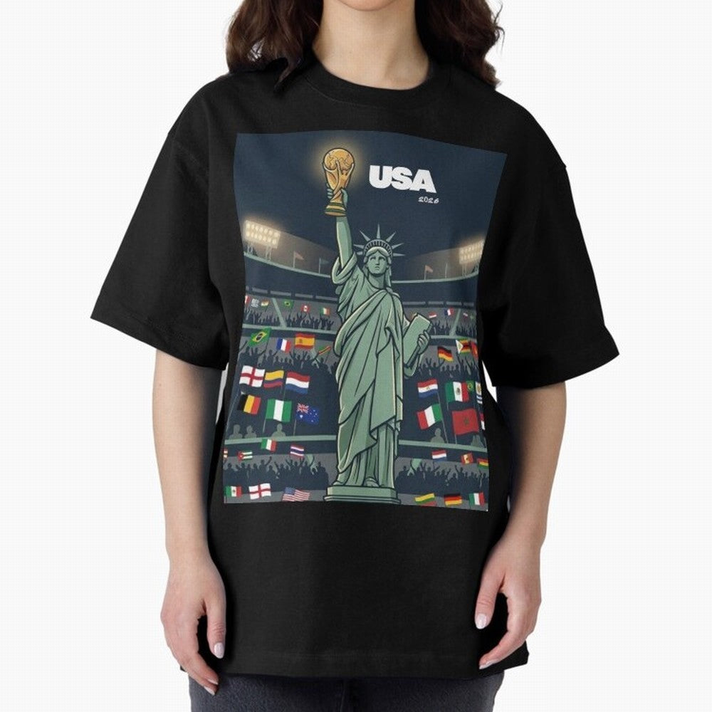 World Cup USA 2026 Classic T-Shirt Cheer through Every Moment of Global Football Passion for FIFA World Cup 2026 USA Canada Mexico, Highlighting Messi, CR7 and Mbappe, Spain and Netherlands, Retro Football Energy, Iconic Rivalries, Trophy Chase