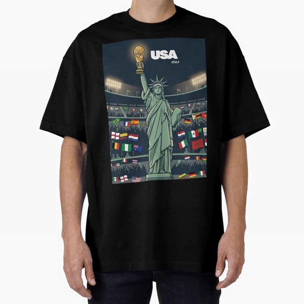 World Cup USA 2026 Classic T-Shirt Cheer through Every Moment of Global Football Passion for FIFA World Cup 2026 USA Canada Mexico, Highlighting Messi, CR7 and Mbappe, Spain and Netherlands, Retro Football Energy, Iconic Rivalries, Trophy Chase