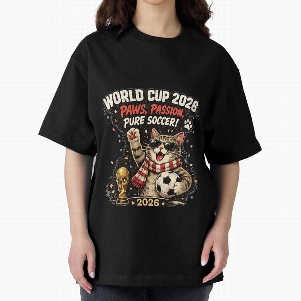 World Cup 2026 Funny Cat Soccer Retro Shirt Classic T-Shirt Stand Out with Spirit from the FIFA World Cup 2026 Journey through Mbappe Highlights, Argentina Pride, Worldwide Fan Energy, Dramatic Goals, Stadium Lights and Championship Celebrations;
