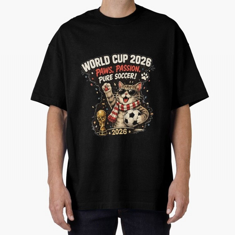World Cup 2026 Funny Cat Soccer Retro Shirt Classic T-Shirt Stand Out with Spirit from the FIFA World Cup 2026 Journey through Mbappe Highlights, Argentina Pride, Worldwide Fan Energy, Dramatic Goals, Stadium Lights and Championship Celebrations;