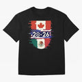 Glitched United 2026 - North America Emblem Cup Classic T-Shirt Bring a Champion Mindset to the FIFA World Cup 2026 Journey through Neymar, Haaland and Cristiano Ronaldo Highlights, England and Germany Pride, Football Passion, Legendary