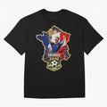 France Map Silhouette 2026 Football Victory Graphic Classic T-Shirt Celebrate the FIFA World Cup 2026 USA Canada Mexico Journey through Haaland and Mbappe Highlights, England, France and Netherlands Pride, Vintage Soccer Flavor, Modern Football