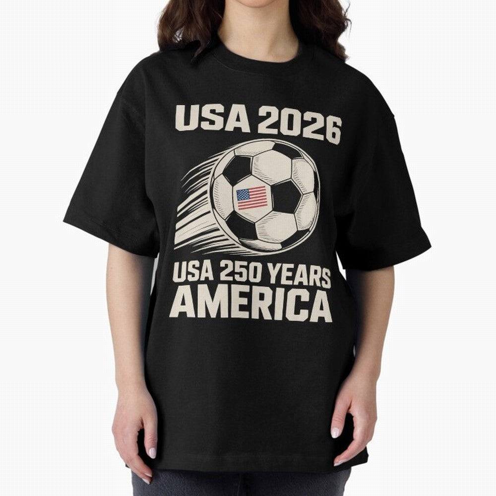 Usa 2026 Soccer 250 Years Women Kids 4th of July Classic T-Shirt Make Game Day About FIFA World Cup 2026 Group Stage for Fans of Neymar, Haaland and Cristiano Ronaldo and Argentina, France and Brazil, Bringing Stadium Memories, Football Loyalty,