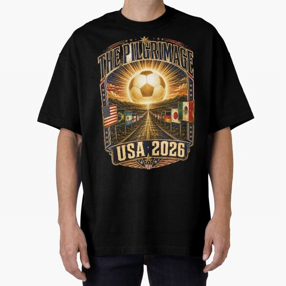 The Pilgrimage World Cup 2026 Soccer T-Shirt Classic T-Shirt Join the Global Buzz around Match Day Hype around FIFA World Cup 2026 Group Stage, Cristiano Ronaldo, Spain, Classic Soccer Heritage, Championship Pressure, Fan Loyalty and International