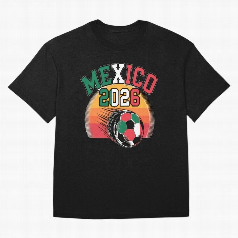 Mexico 2026 Vintage Soccer Shirt Retro Futbol Fan Tee Classic T-Shirt Celebrate the Magic of Global Football Passion for FIFA World Cup 2026, Filled with Messi, CR7 and Mbappe, France and Portugal, Retro Football Energy, Iconic Rivalries, Trophy