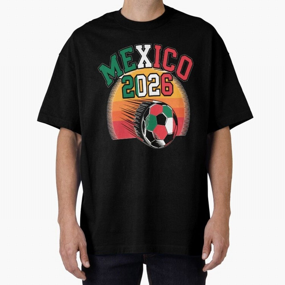 Mexico 2026 Vintage Soccer Shirt Retro Futbol Fan Tee Classic T-Shirt Celebrate the Magic of Global Football Passion for FIFA World Cup 2026, Filled with Messi, CR7 and Mbappe, France and Portugal, Retro Football Energy, Iconic Rivalries, Trophy