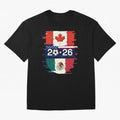 Glitched United 2026 - North America Emblem Cup Classic T-Shirt Bring Legendary Rivalry Energy to FIFA World Cup 2026 Celebrating Messi and Cristiano Ronaldo, Spain and Netherlands Energy, Retro Football Energy, Iconic Rivalries, Trophy Chase Drama