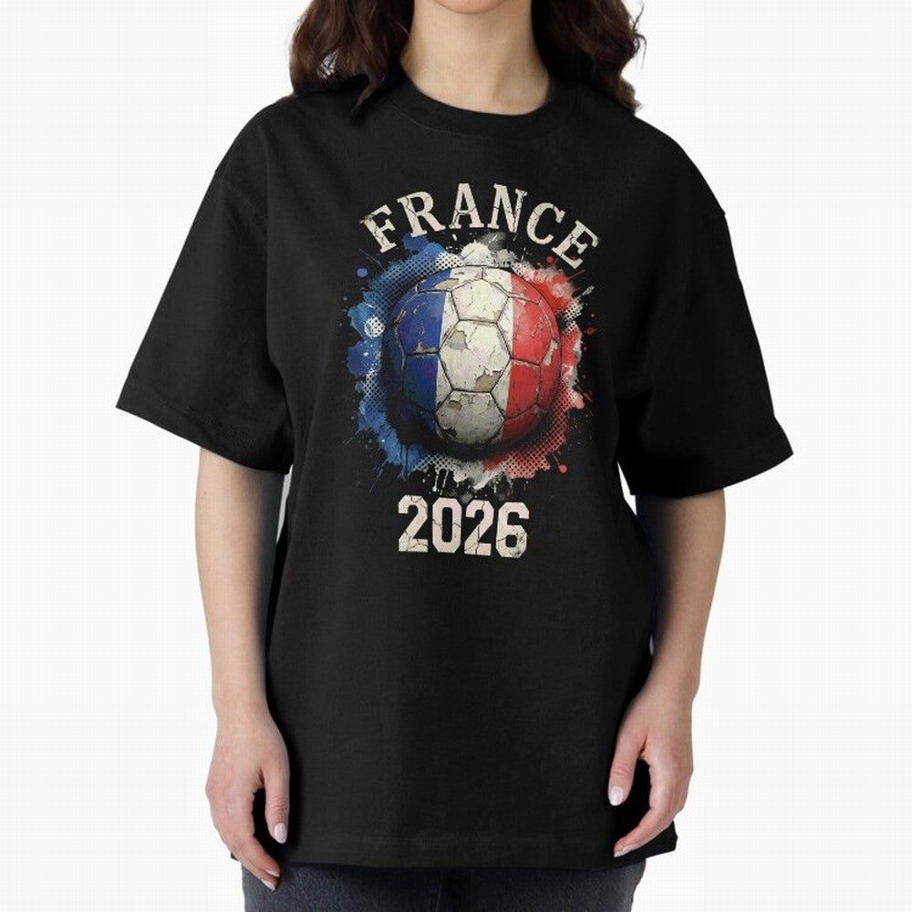France 2026 Football Art | Vintage Tricolor Soccer Ball Splash Design Classic T-Shirt Bring World Football Passion into FIFA World Cup 2026 Filled with Neymar, Spain and Netherlands Energy, Tournament Hype, Historic Matchups, Family Viewing Parties