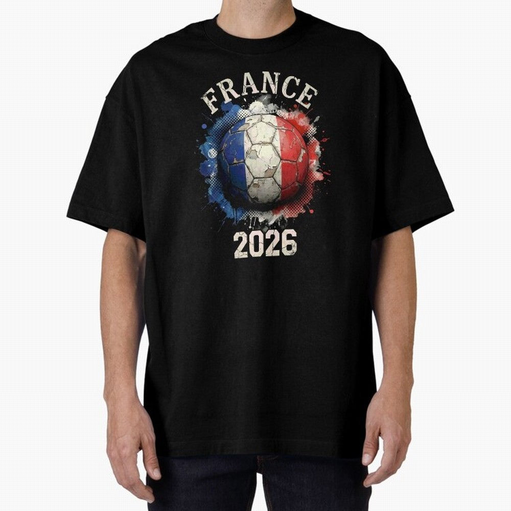 France 2026 Football Art | Vintage Tricolor Soccer Ball Splash Design Classic T-Shirt Bring World Football Passion into FIFA World Cup 2026 Filled with Neymar, Spain and Netherlands Energy, Tournament Hype, Historic Matchups, Family Viewing Parties