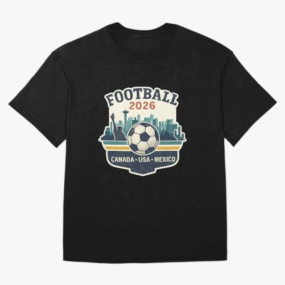 Football 2026 ¨C One World One Goal Classic T-Shirt Unlock FIFA World Cup 2026 USA Canada Mexico for Fans of Haaland and Mbappe and England, France and Netherlands, Bringing Fan Favorite Moments, National Team Passion, Big Match Drama and Soccer