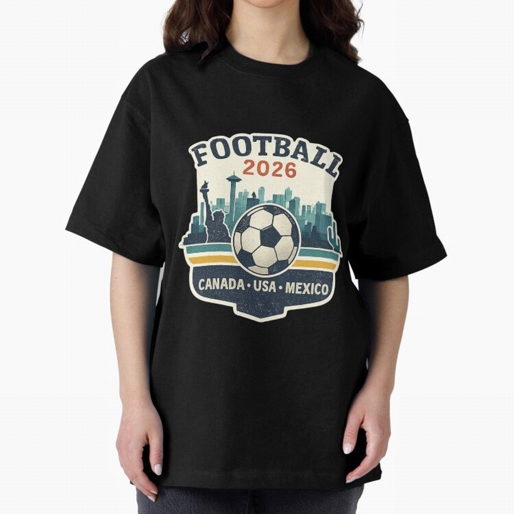 Football 2026 ¨C One World One Goal Classic T-Shirt Unlock FIFA World Cup 2026 USA Canada Mexico for Fans of Haaland and Mbappe and England, France and Netherlands, Bringing Fan Favorite Moments, National Team Passion, Big Match Drama and Soccer