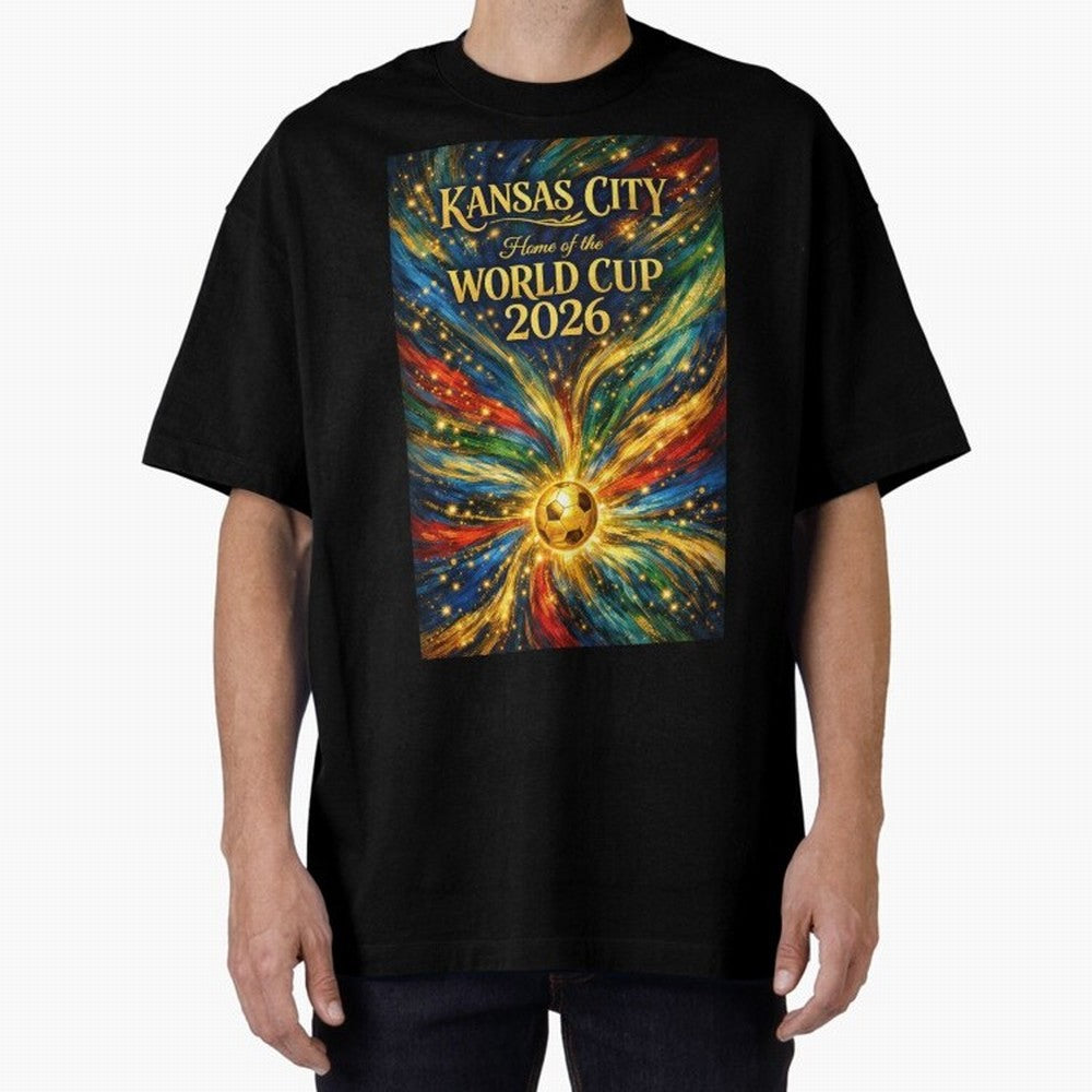 Kansas City World Cup 2026 Starburst Soccer Poster ¡ª Van Gogh Fluid Art Print Classic T-Shirt Bring Supporter Culture to FIFA World Cup 2026 Group Stage Inspired by Haaland and Mbappe, England Energy, Champion Mindset, Group Stage Buzz, Knockout