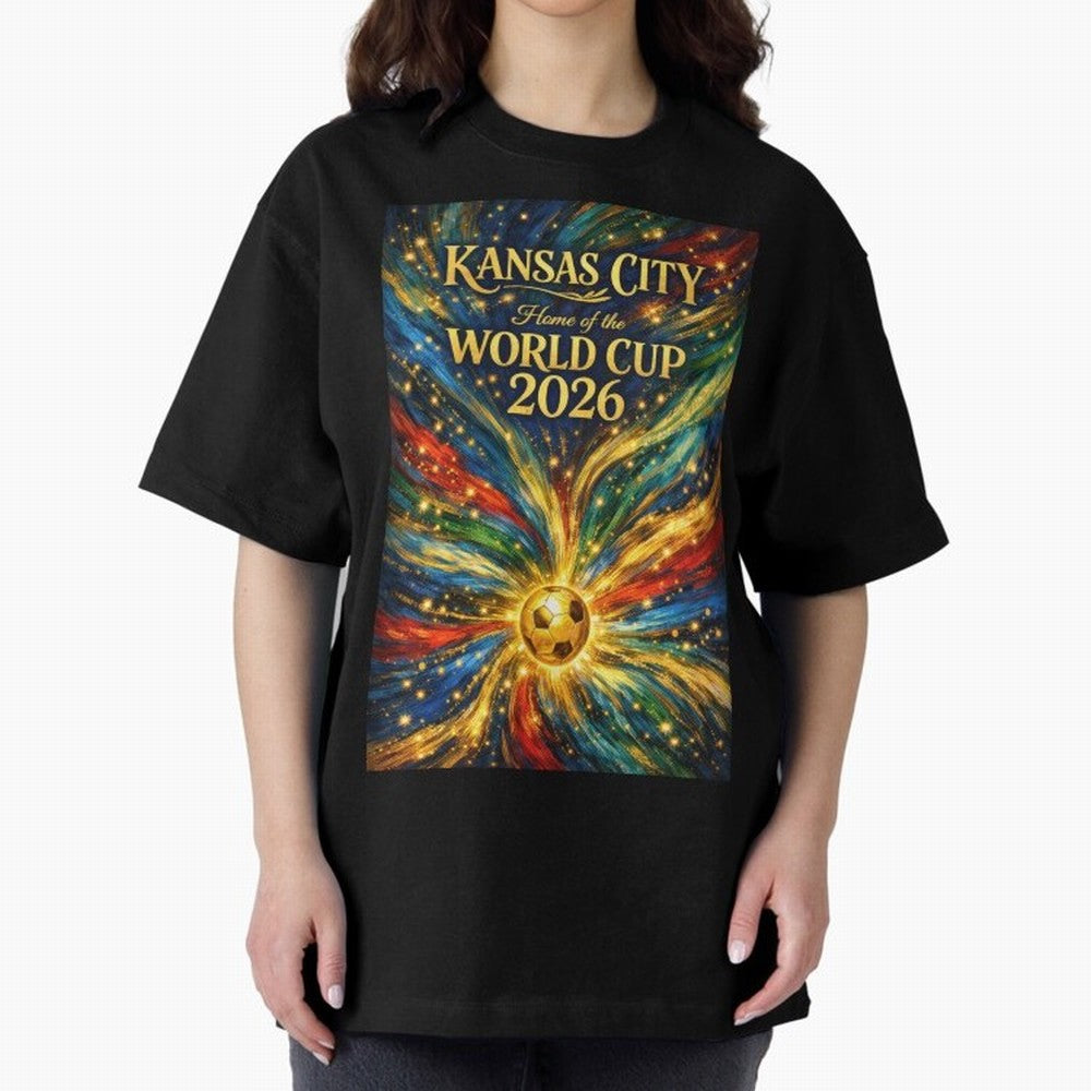 Kansas City World Cup 2026 Starburst Soccer Poster ¡ª Van Gogh Fluid Art Print Classic T-Shirt Bring Supporter Culture to FIFA World Cup 2026 Group Stage Inspired by Haaland and Mbappe, England Energy, Champion Mindset, Group Stage Buzz, Knockout