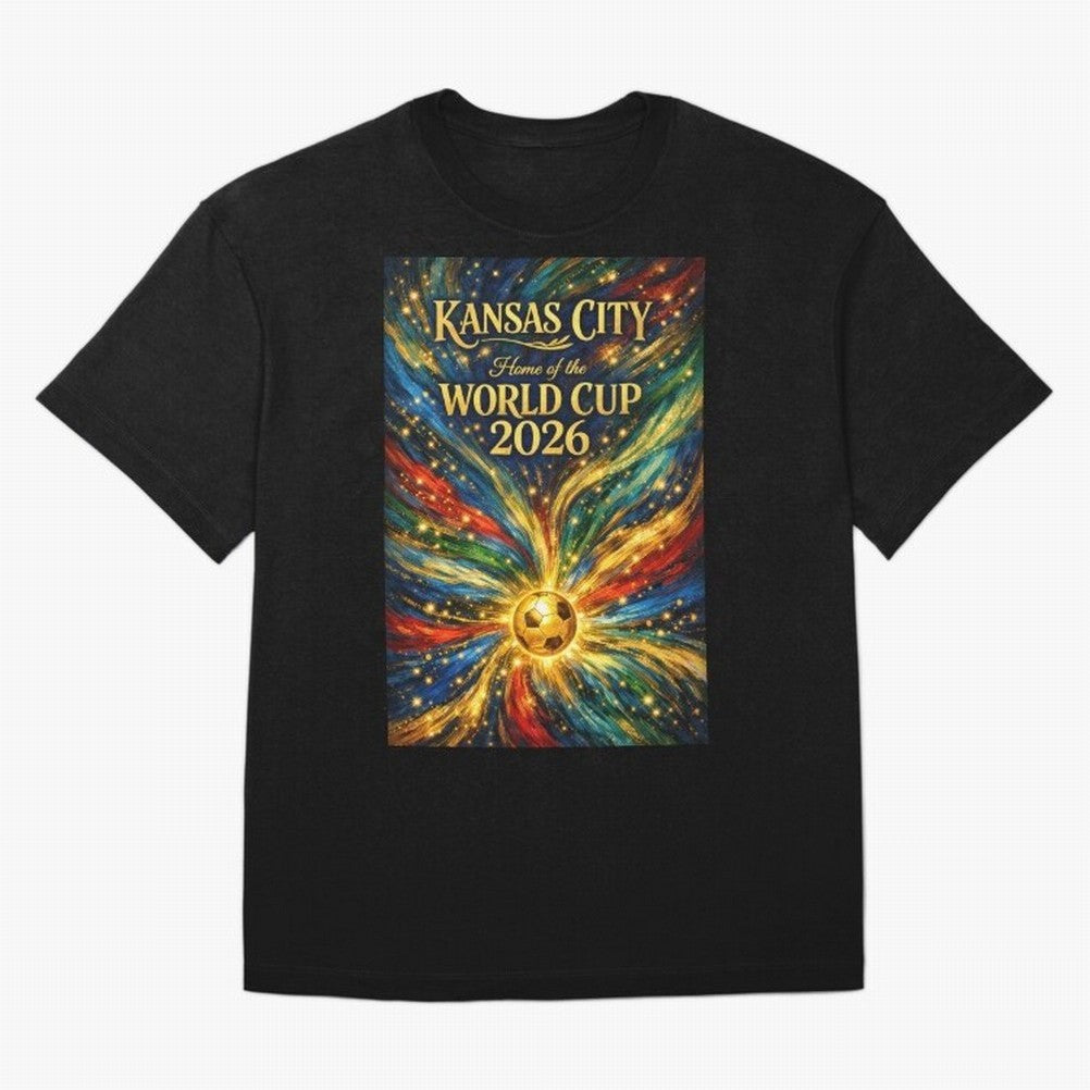 Kansas City World Cup 2026 Starburst Soccer Poster ¡ª Van Gogh Fluid Art Print Classic T-Shirt Bring Supporter Culture to FIFA World Cup 2026 Group Stage Inspired by Haaland and Mbappe, England Energy, Champion Mindset, Group Stage Buzz, Knockout