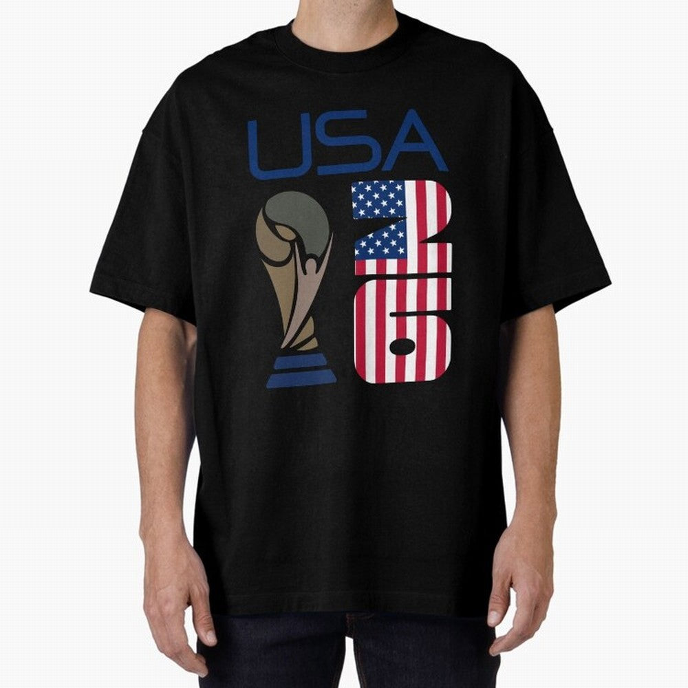 USA 2026 Soccer World Cup Trophy American Flag Design Classic T-Shirt Represent Fans Who Live for Match Day Hype around FIFA World Cup 2026 USA Canada Mexico, Neymar, Haaland and Cristiano Ronaldo, Netherlands, Classic Soccer Heritage, Championship