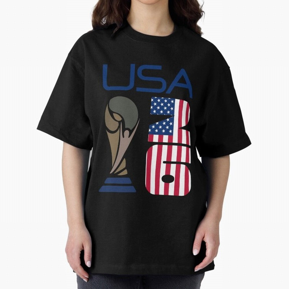 USA 2026 Soccer World Cup Trophy American Flag Design Classic T-Shirt Represent Fans Who Live for Match Day Hype around FIFA World Cup 2026 USA Canada Mexico, Neymar, Haaland and Cristiano Ronaldo, Netherlands, Classic Soccer Heritage, Championship