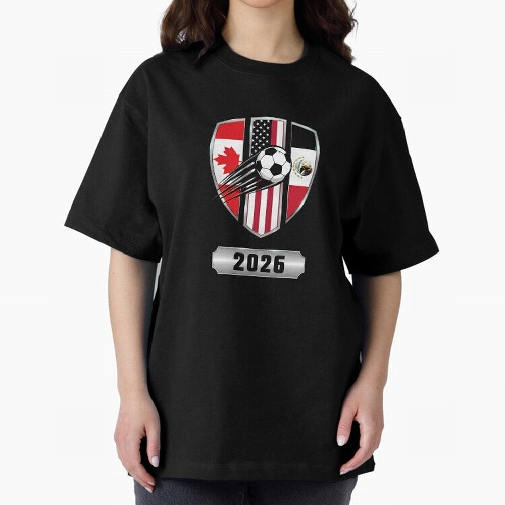 North United America Shield 2026 Cup T-Shirt_82794382 Classic T-Shirt Celebrate Classic Football Spirit in Match Day Hype around FIFA World Cup 2026 Group Stage, CR7, Spain and Netherlands, Football History, Final Match Energy, Crowd Noise and Once