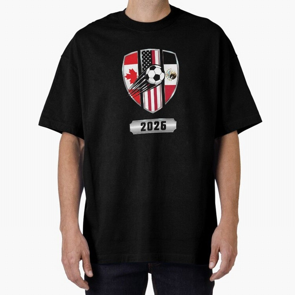 North United America Shield 2026 Cup T-Shirt_82794382 Classic T-Shirt Bring a Champion Mindset to FIFA World Cup 2026 Group Stage Made for Cristiano Ronaldo, England Energy, Classic Soccer Heritage, Championship Pressure, Fan Loyalty and