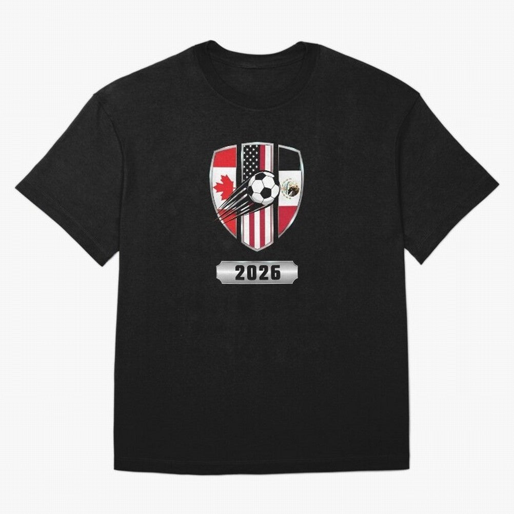 North United America Shield 2026 Cup T-Shirt_82794382 Classic T-Shirt Bring a Champion Mindset to FIFA World Cup 2026 Group Stage Made for Cristiano Ronaldo, England Energy, Classic Soccer Heritage, Championship Pressure, Fan Loyalty and