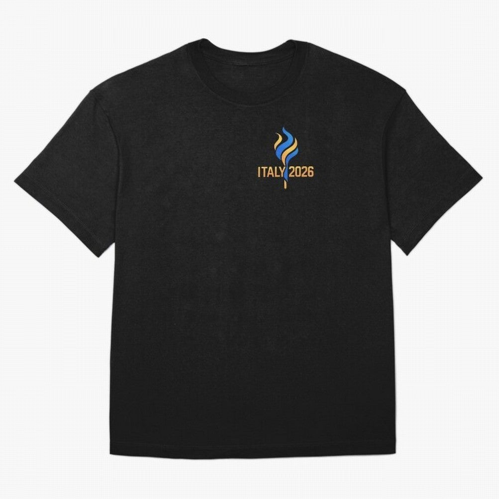 Italy 2026 Minimal Travel Logo Modern Italian Style Classic T-Shirt Show Your Love for FIFA World Cup 2026 USA Canada Mexico Inspired by Mbappe, England, France and Netherlands Energy, Football Passion, Legendary Performances, Festival Vibes and
