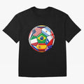 Soccer with various flags Classic T-Shirt Celebrate Soccer Greatness during Match Day Hype around FIFA World Cup 2026 USA Canada Mexico, Messi, CR7 and Mbappe, Germany, Football History, Final Match Energy, Crowd Noise and Once in a Lifetime