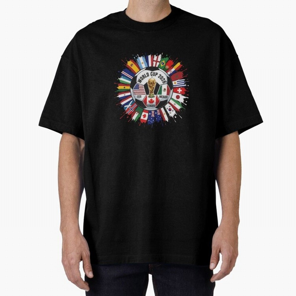 World Cup 2026 Kids, USA Mexico Canada Host Countries, International Football Flags Top, Gameday Soccer Apparel, Soccer Fan Youth Classic T-Shirt Fuel Global Football Passion for FIFA World Cup 2026 USA Canada Mexico, Built around Neymar, Brazil,