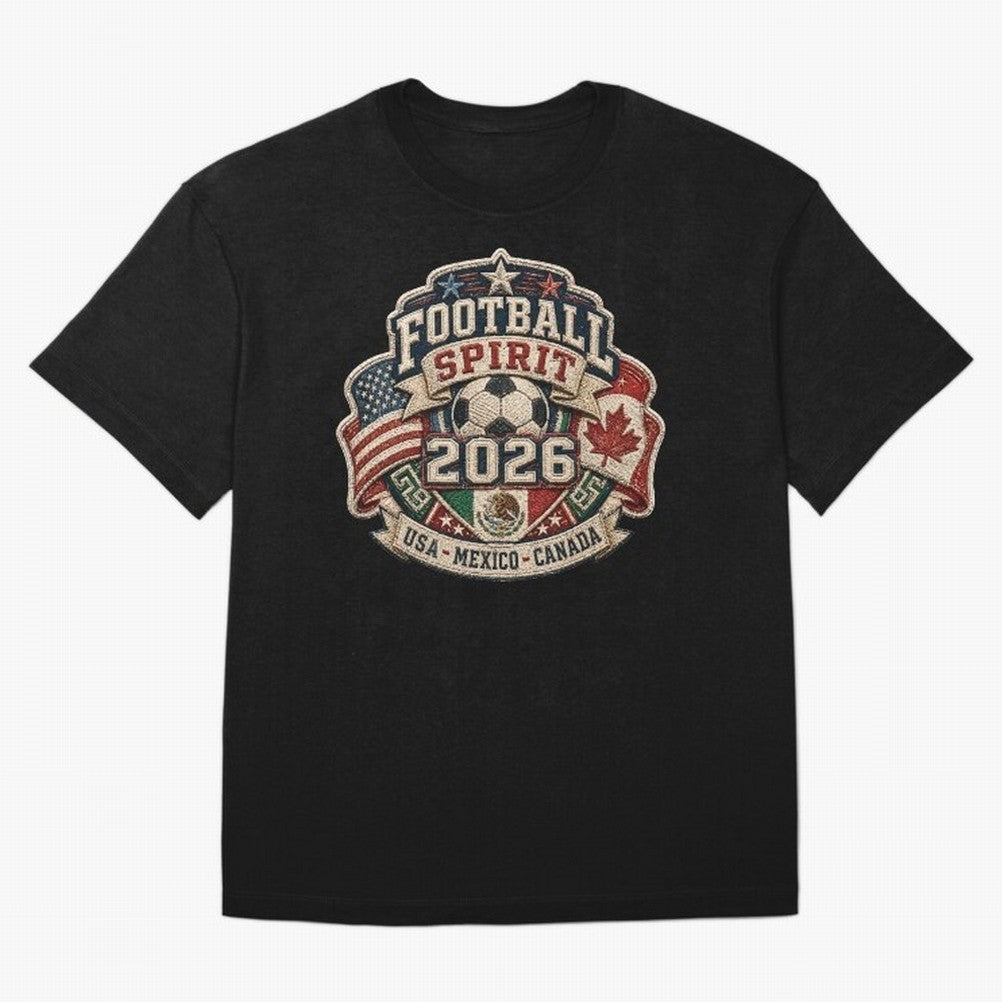 Football 2026 USA Mexico Canada Soccer Championship Fan Art Classic T-Shirt Represent the Passion of FIFA World Cup 2026 Group Stage Spirit, Featuring Portugal, Haaland and Mbappe, Football Passion, Legendary Performances, Festival Vibes and