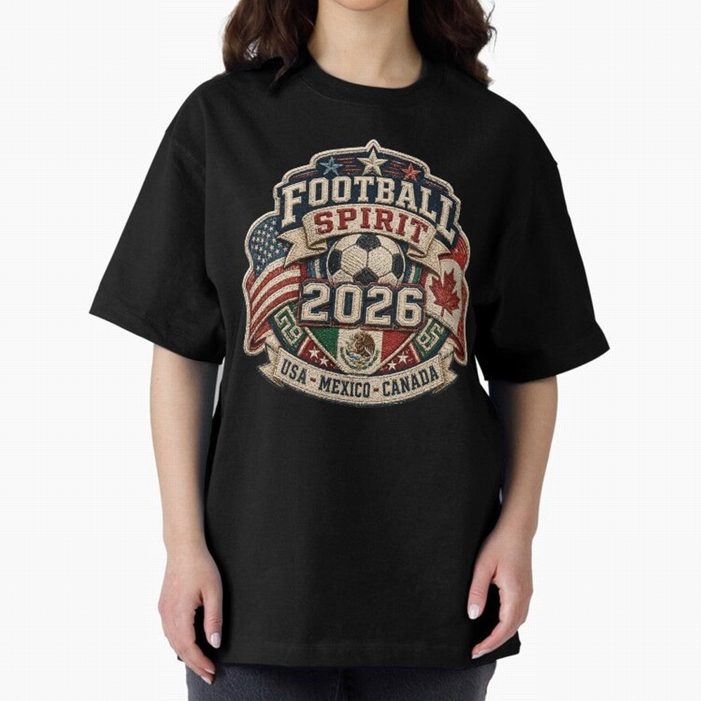 Football 2026 USA Mexico Canada Soccer Championship Fan Art Classic T-Shirt Represent the Passion of FIFA World Cup 2026 Group Stage Spirit, Featuring Portugal, Haaland and Mbappe, Football Passion, Legendary Performances, Festival Vibes and