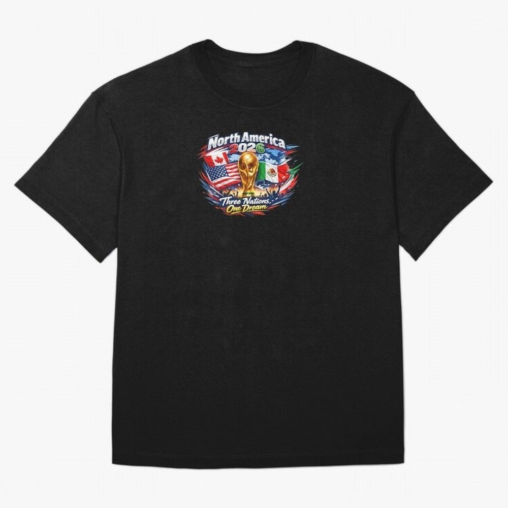2026 Football Fan Design - North America - Three Nations One Dream Classic T-Shirt Show Support during FIFA World Cup 2026 USA Canada Mexico Built around Cristiano Ronaldo, Haaland and CR7, Spain Energy, Champion Mindset, Group Stage Buzz, Knockout