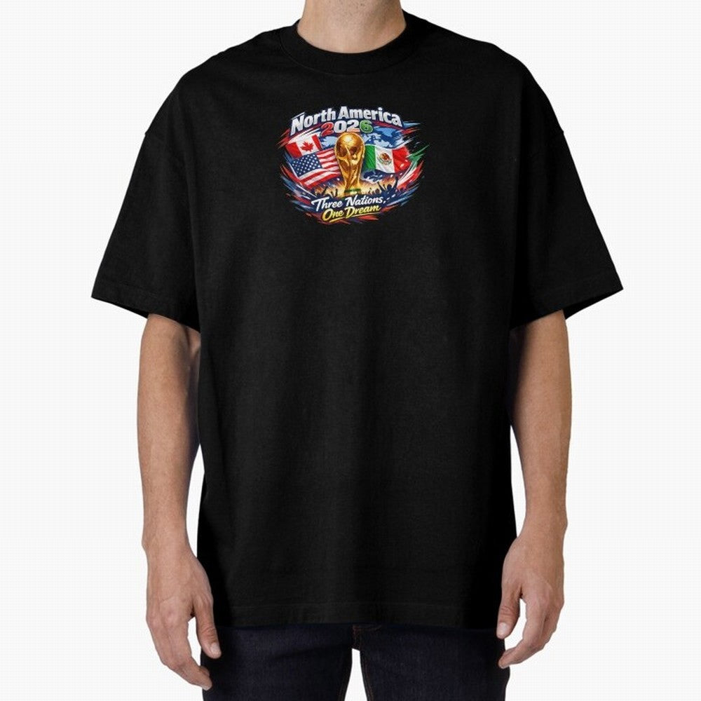 2026 Football Fan Design - North America - Three Nations One Dream Classic T-Shirt Show Support during FIFA World Cup 2026 USA Canada Mexico Built around Cristiano Ronaldo, Haaland and CR7, Spain Energy, Champion Mindset, Group Stage Buzz, Knockout