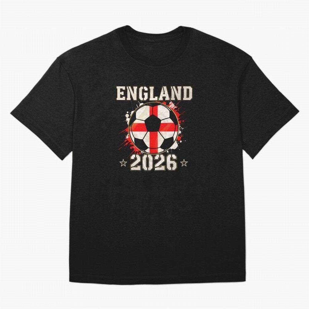 Front Print England Soccer World Cup 2026 - English Fan Gift T-Shirt_84562392 Classic T-Shirt Stand with Match Day Hype around FIFA World Cup 2026 USA Canada Mexico, CR7, Netherlands, Vintage Soccer Flavor, Modern Football Stars, National Flags and
