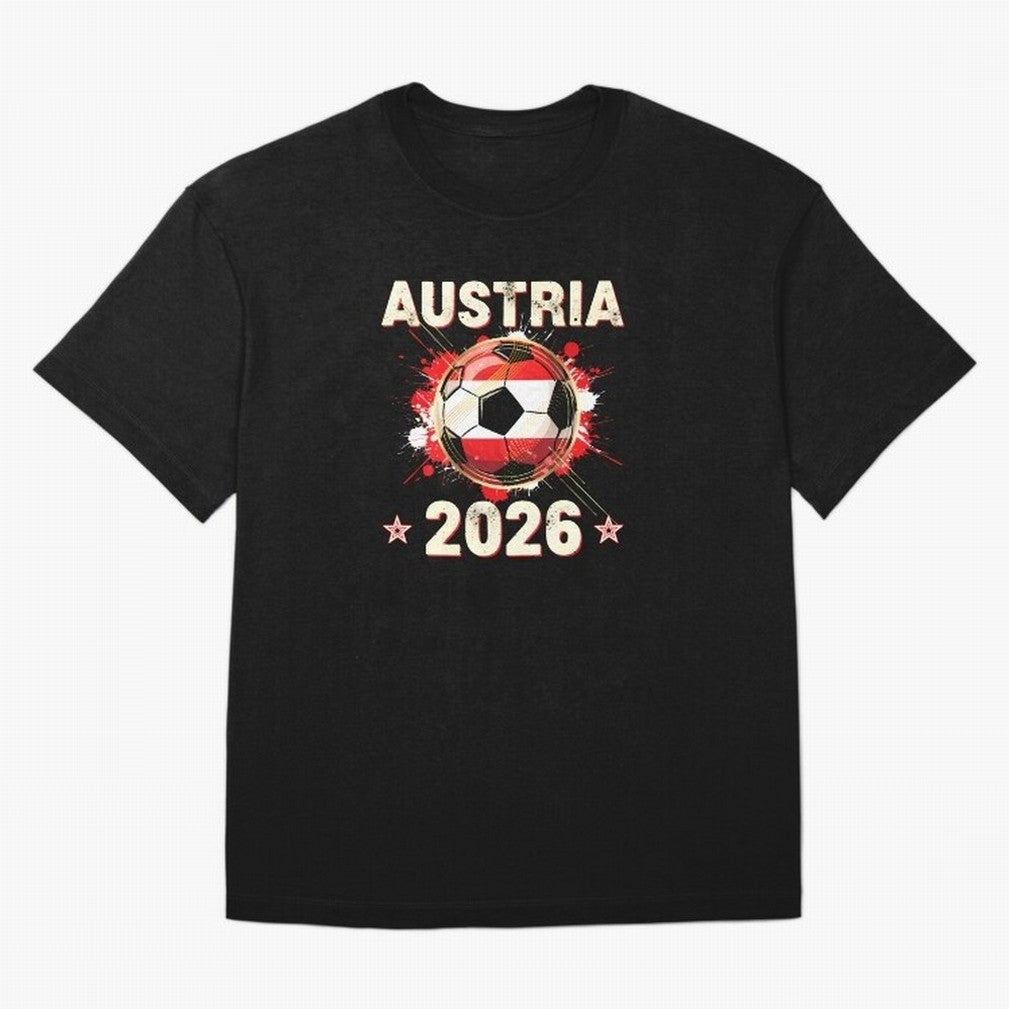 World Cup 2026 Austria Soccer Ball North America - Austrian Fan Gift T-Shirt_85028223 Classic T-Shirt Show Match Day Excitement for FIFA World Cup 2026 Inspired by Haaland and Mbappe, Spain Energy, Stadium Chants, National Pride, Trophy Dreams and