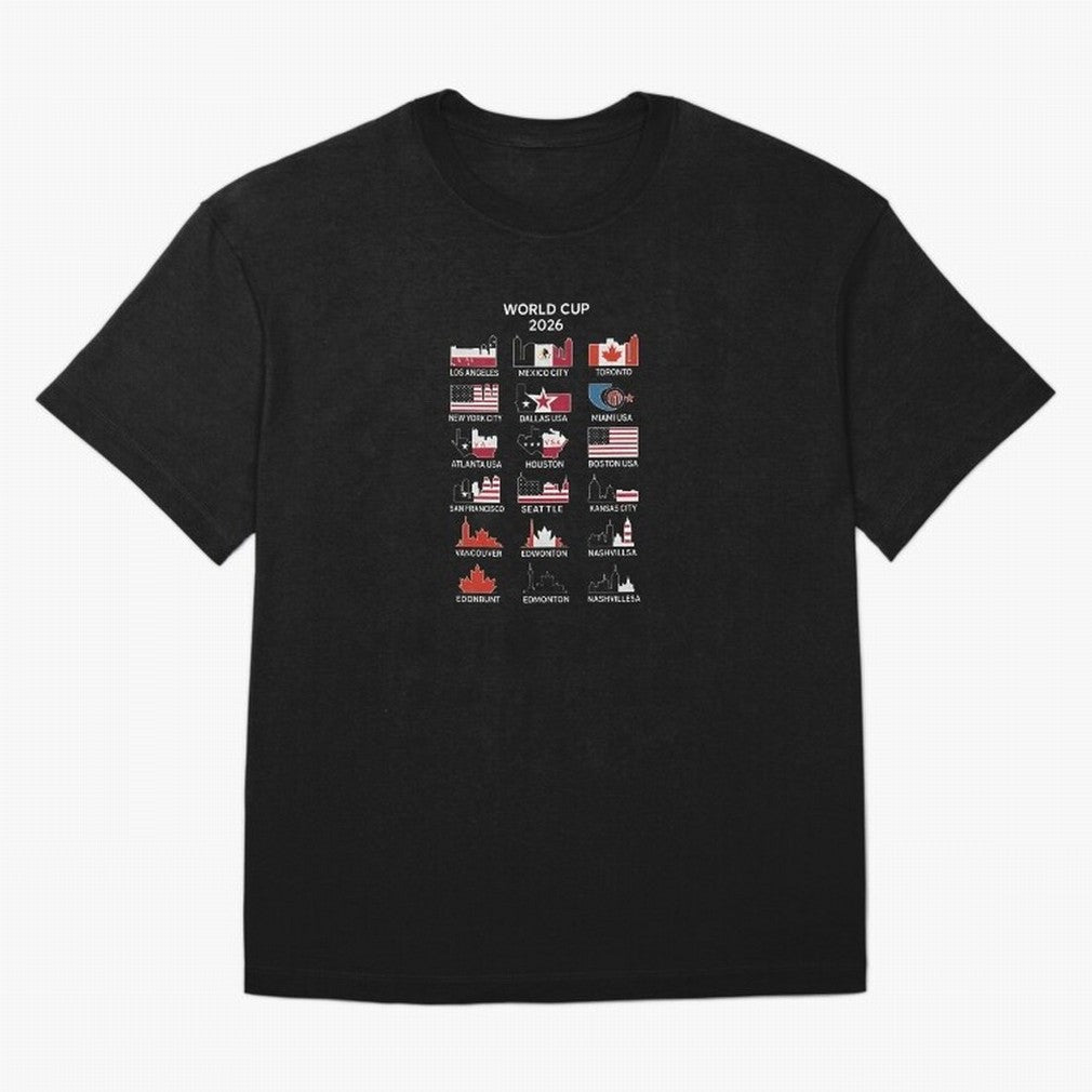 World Cup 2026 Host Cities T-Shirt_84292126 Classic T-Shirt Bring Stadium Energy to the FIFA World Cup 2026 Journey through CR7 and Messi Highlights, England, France and Netherlands Pride, Supporter Pride, Iconic Celebrations, Legendary Names and