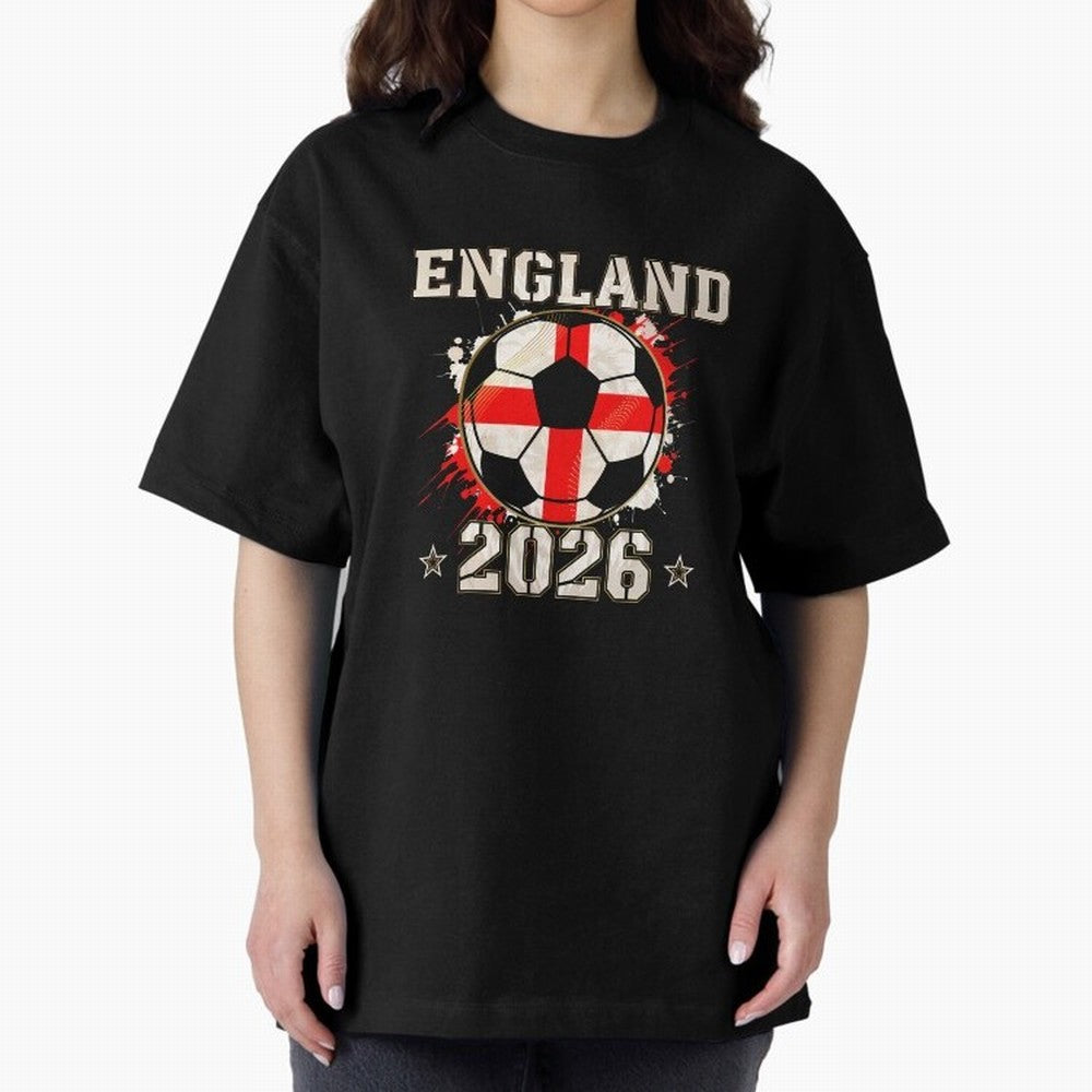 Front Print England Soccer World Cup 2026 - English Fan Gift T-Shirt_84562392 Classic T-Shirt Honor Champions and Dreams in FIFA World Cup 2026 Group Stage Spirit, Connected to Brazil, Portugal and Argentina, Messi, Neymar and Mbappe, Supporter