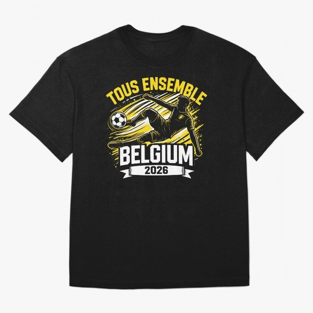 Belgium Fan Art World Cup 2026 Classic T-Shirt Showcase the FIFA World Cup 2026 Group Stage Journey through Messi and Cristiano Ronaldo Highlights, England, France and Netherlands Pride, Classic Soccer Heritage, Championship Pressure, Fan Loyalty